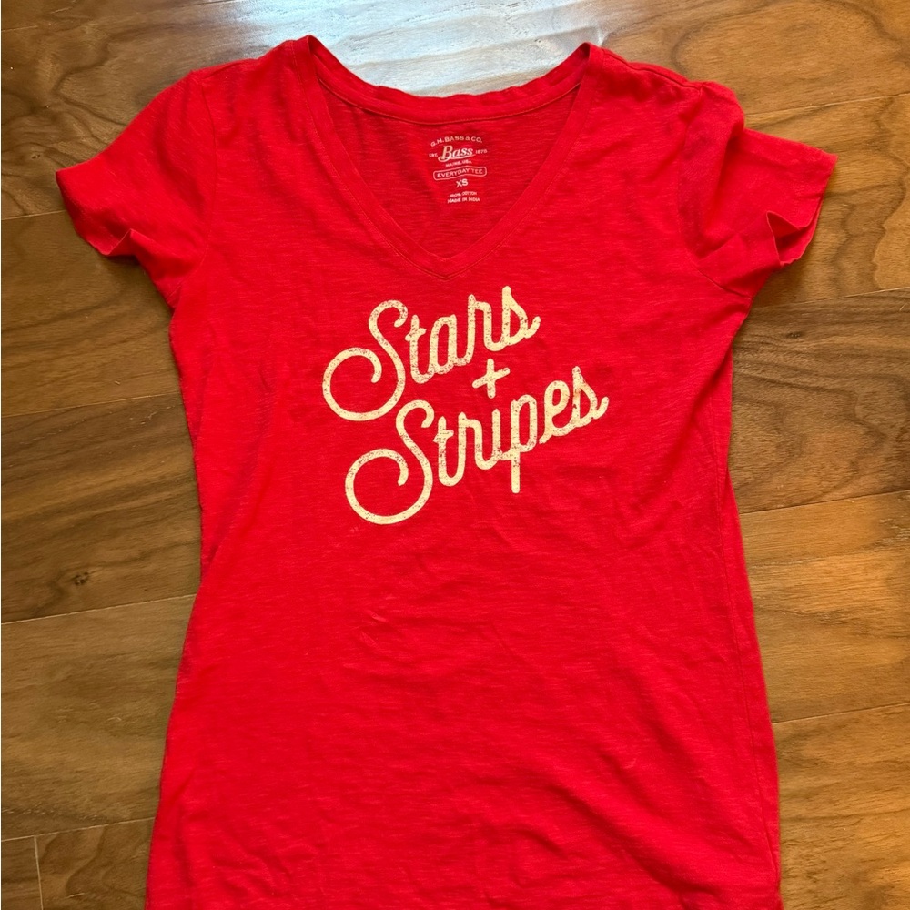 G.H.Bass & Co Red Stars + Stripes Tee
